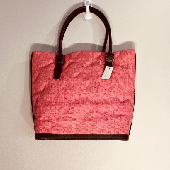 Gorgeous Straw & Leather Peach Bag**$395 - Picture 2 of 6